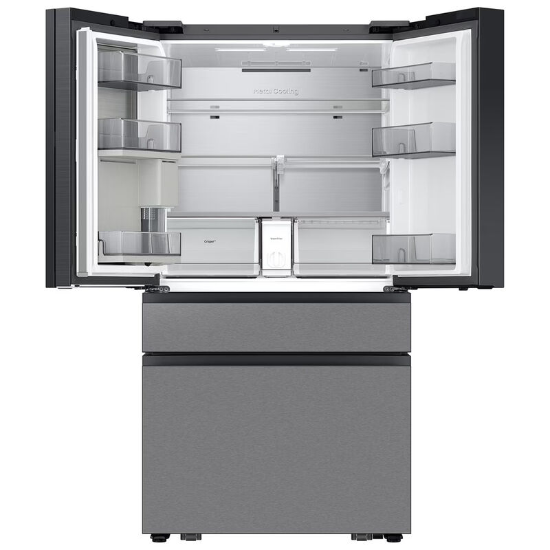 Samsung Bespoke 36 in. 28.6 cu. ft. Smart 4-Door French Door Refrigerator with AI Family Hub+, Beverage Center & Internal Water Autofill Pitcher - Charcoal Glass, , hires