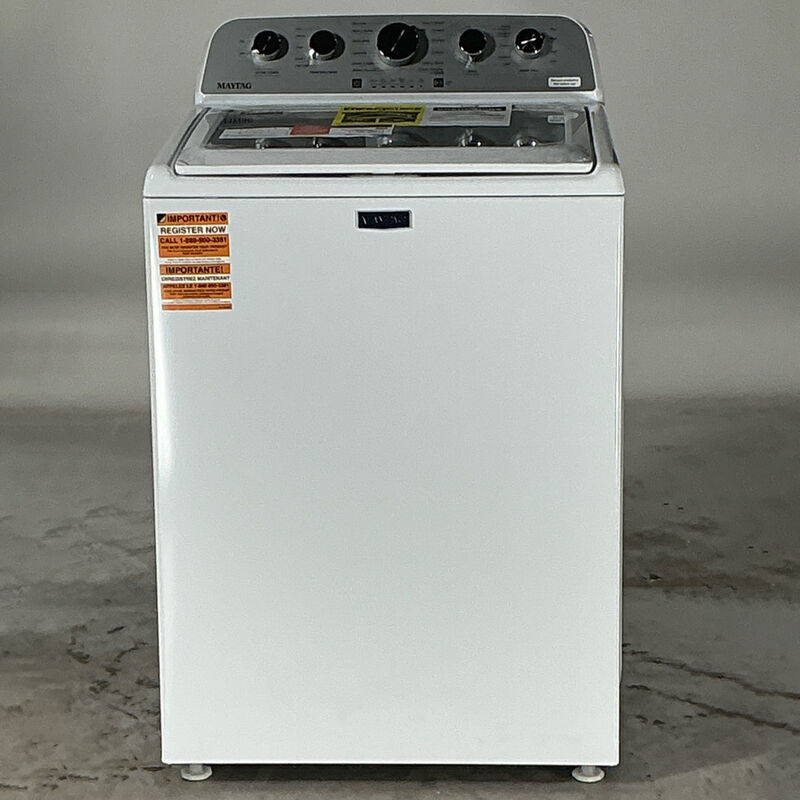 Maytag 28 in. 4.8 cu. ft. Top Load Washer with Extra Power Button - White (Open Box Excellent Condition), , hires