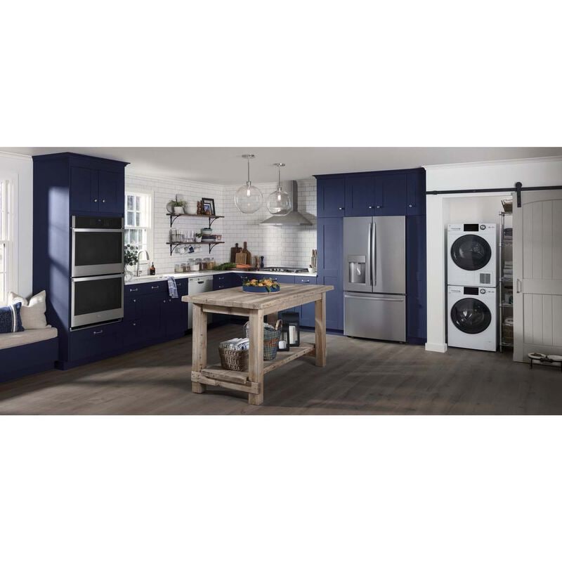 GE 24 in. 2.4 cu. ft. Front Load Washer with Sanitize & Steam Cycles - White, , hires