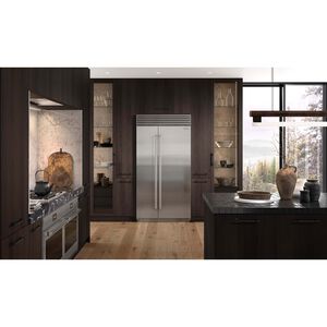 Sub-Zero Classic 42 in. 24.5 cu. ft. Built-In Smart Counter Depth Side-by-Side Refrigerator with Tubular Handles, Internal Ice & Water Dispenser - Stainless Steel, , hires
