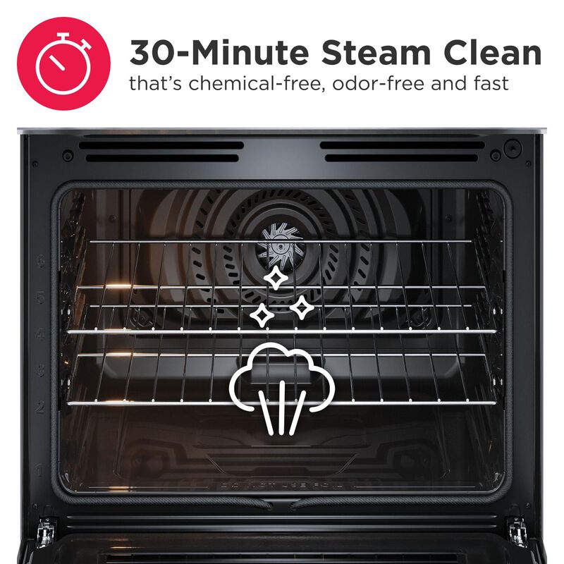 Frigidaire Gallery 30 in. 5.1 cu. ft. Air-Fry True European Convection Steam Gas Range with 5 Sealed Burners - Stainless Steel, , hires