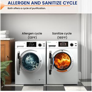 Equator 24 in. 1.62 cu. ft. Electric Front Load Laundry Center with Sensor Dry, Pet & Sanitize Cycle - White, , hires