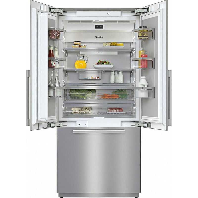 Miele 36 in. 19.4 cu. ft. Built-In Smart French Door Refrigerator - Stainless Steel, , hires