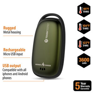 Tough Tested Hand Warmer/Fast Phone Charger 3600mah, , hires