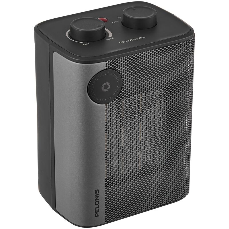Pelonis 1500W Ceramic Space Heater with 3 Heat Settings & Overheat Safety Shut-Off - Black, , hires