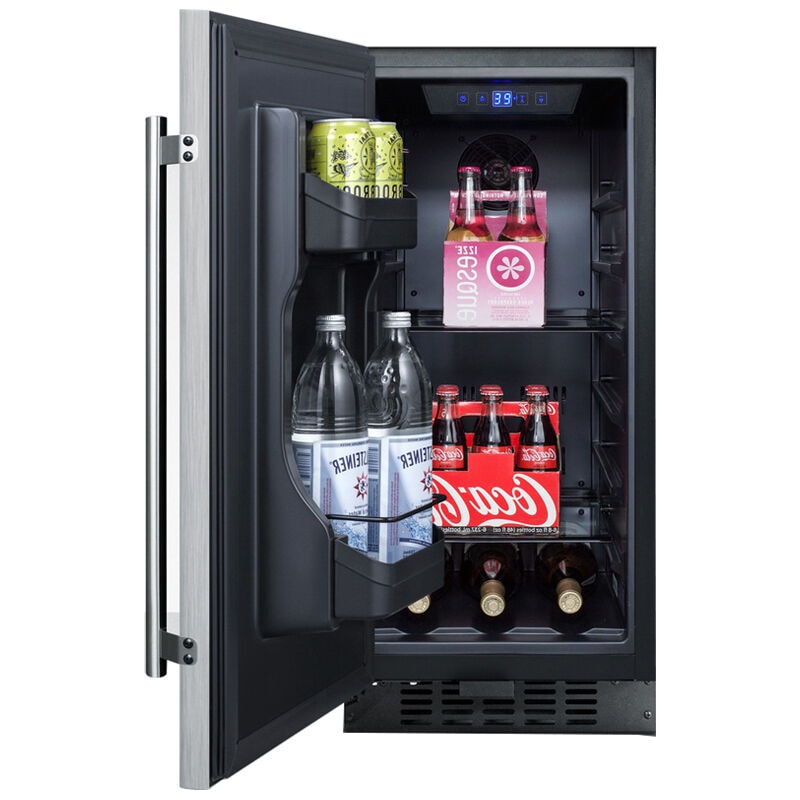 Summit 15 in. 2.9 cu. ft. Left-Hinged Undercounter Refrigerator - Stainless Steel, , hires