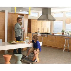 Wolf 42 in. Ducted Chimney Style Range Hood with 2 LED Lights - Stainless Steel, , hires