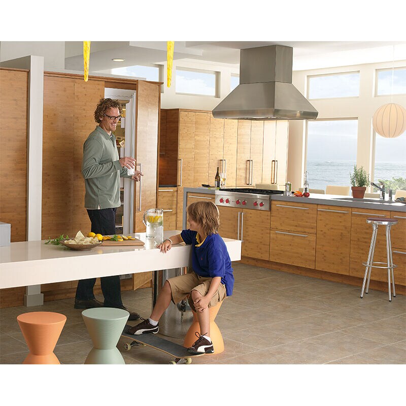 Wolf 42 in. Ducted Chimney Style Range Hood with 2 LED Lights - Stainless Steel, , hires