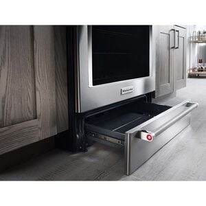 KitchenAid 30 in. 7.1 cu. ft. True European Convection Slide-In Electric Range with Radiant Burners - Stainless Steel, Stainless Steel, hires