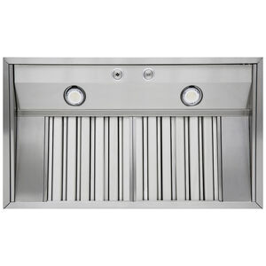 Viking 5 Series 36 in. Canopy Pro Style Range Hood with Convertible Venting & 2 LED Lights - Stainless Steel, , hires