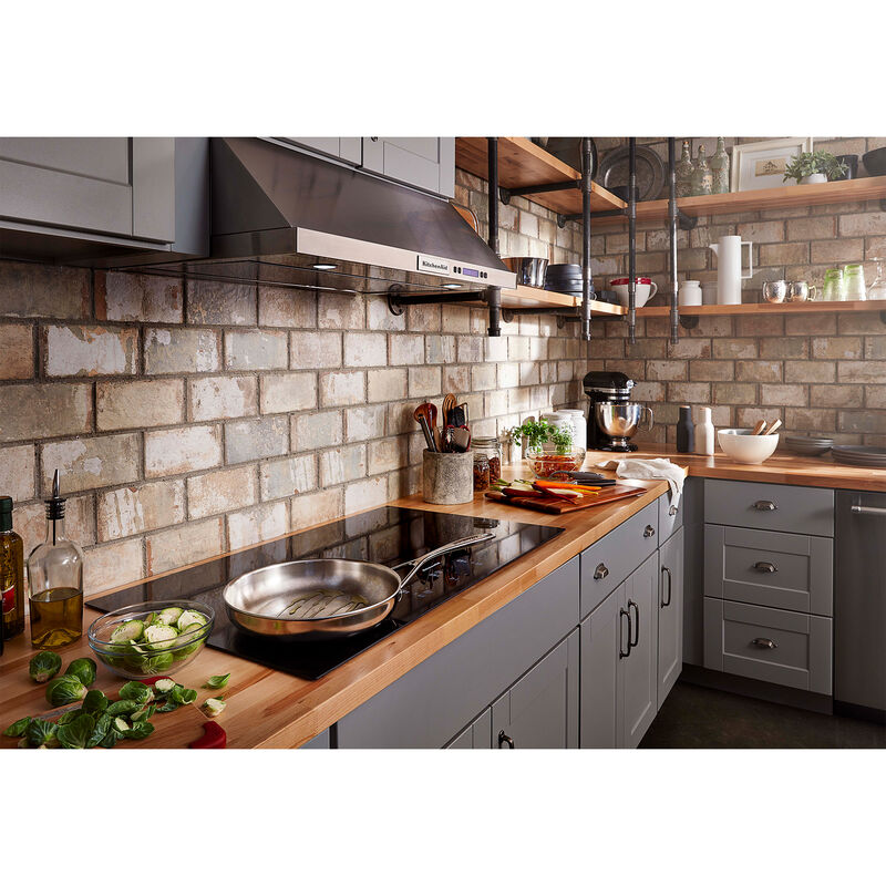 KitchenAid 36 in. 5-Burner Electric Cooktop with Simmer Burner & Power Burner - Black, , hires