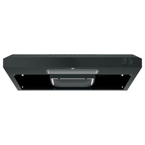 GE 30 in. Convertible Standard Style Range Hood with 200 CFM, 2 Fan Speeds & 1 Incandescent Light - Black, , hires