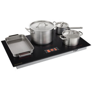 LG Signature 36 in. 5-Burner Smart Induction Cooktop with Simmer Burner & Power Burner - Black, , hires