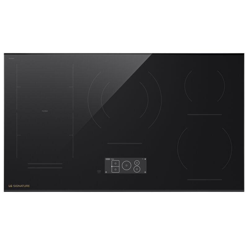 LG Signature 36 in. 5-Burner Smart Induction Cooktop with Simmer Burner & Power Burner - Black, , hires