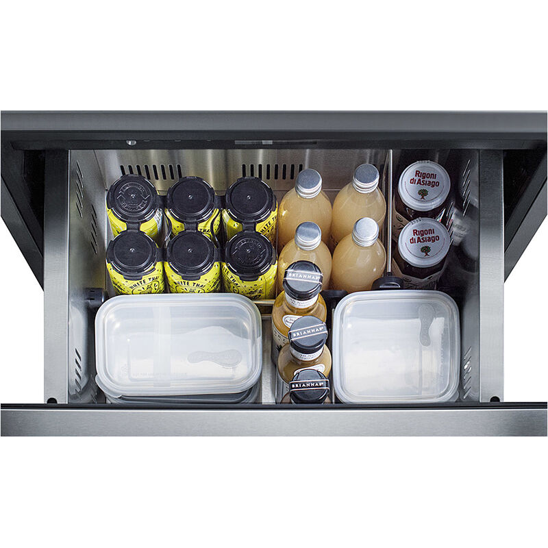 Summit 24 in. 4.8 cu. ft. Outdoor Double Refrigerator Drawers - Stainless Steel/Panel Ready, , hires
