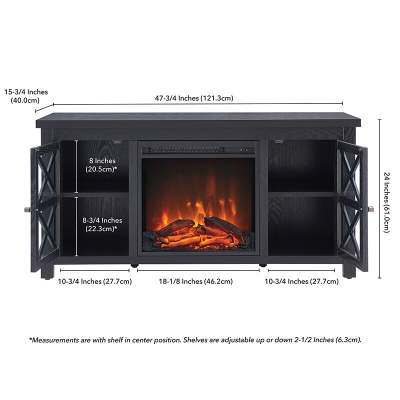 Pc richards fireplace tv stand top