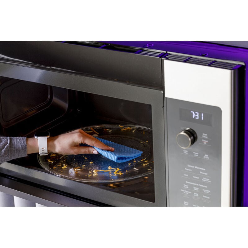 GE Profile 30 in. 2.2 cu. ft. 1000W Over-the-Range Microwave with 400 CFM & Sensor Cooking - Stainless Steel, , hires