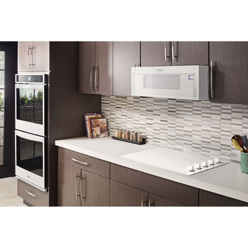 Whirlpool 30 in. 1.1 cu. ft. Low Profile Over-the-Range Microwave with 400 CFM - White, White, hires