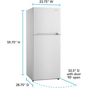 Avanti 24 in. 11.6 cu. ft. Counter Depth Top Freezer Refrigerator - White, , hires