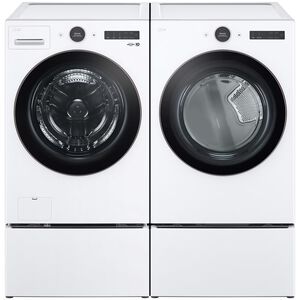 LG 27 in. 7.4 cu. ft. Smart Stackable Gas Dryer with AI Sensor Dry, TurboSteam, Sanitize & Steam Cycle - White, White, hires