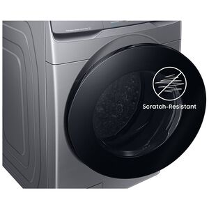 Samsung 27 in. 4.5 cu. ft. Smart Stackable Front Load Washer with Super Speed Wash, Sanitize & Steam Wash Cycle - Platinum, Platinum, hires