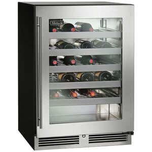 Perlick ADA Compliant Series 24 in. Undercounter Wine Reserve with Metal Racks, Single Temperature Zone & 32 Bottle Capacity - Custom Panel Ready, , hires