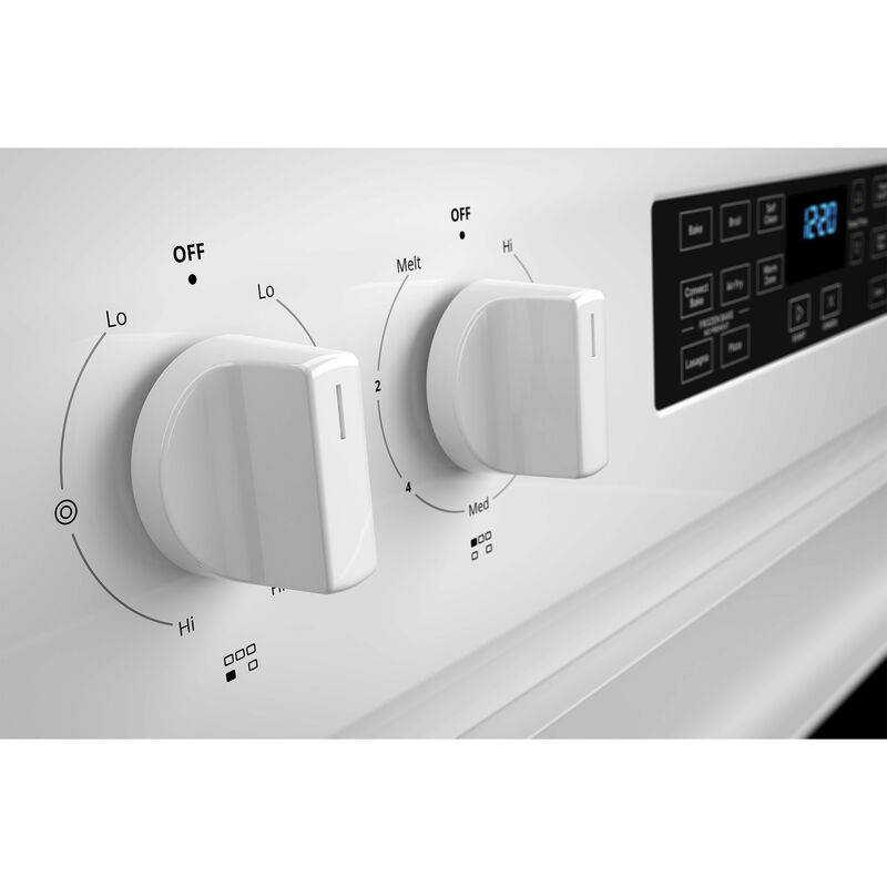 Whirlpool 30 in. 5.3 cu. ft. Air Fry Standard Convection Electric Range with Radiant Burners - White, , hires
