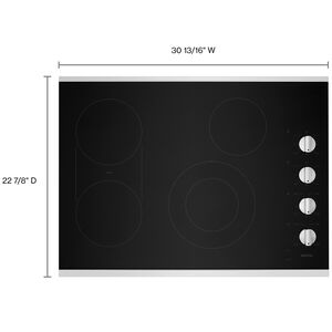 Maytag 30 in. 4-Burner Electric Cooktop with Power Burner, Reversible Grill & Griddle - Stainless Steel, , hires