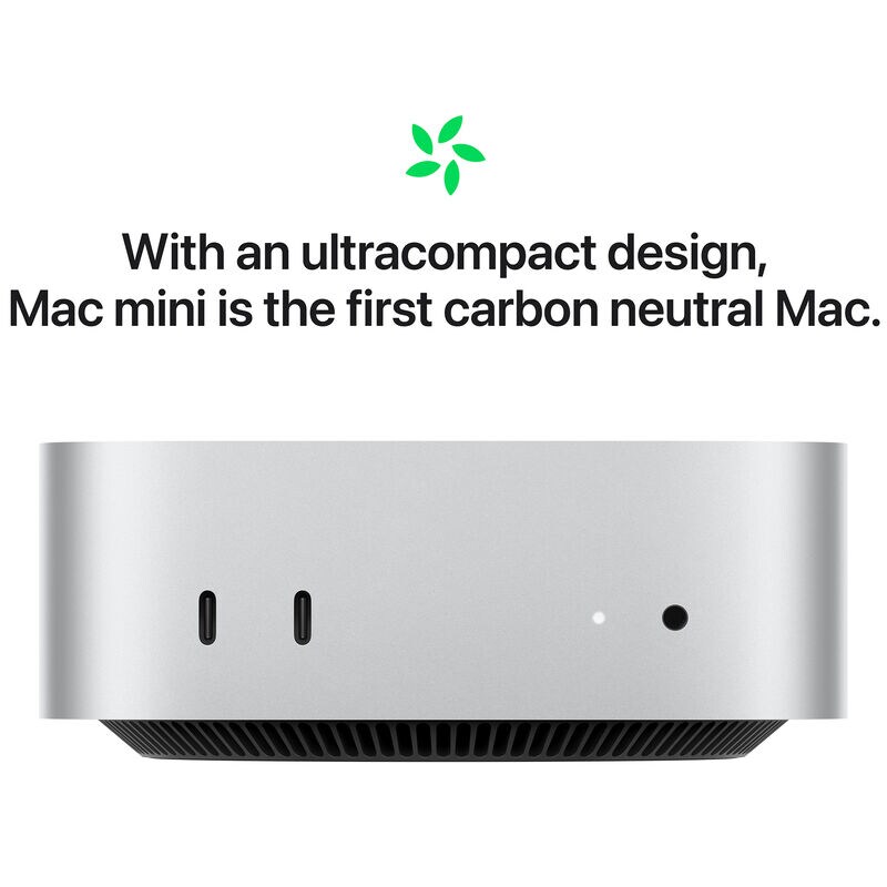 Apple - Mac mini Desktop - Latest Model - M4 chip - Built for Apple Intelligence - 16GB Memory - 512GB SSD - Silver, , hires