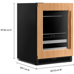 KitchenAid 24 in. Built-In/Freestanding 4.8 cu. ft. Compact Beverage Center with Adjustable Shelves & Digital Control - Custom Panel Ready, Custom Panel Required, hires