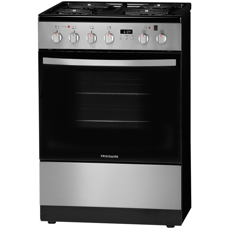 Frigidaire 24 in. 1.9 cu. ft. Oven Freestanding Electric Range with 4 Coil Burners - Stainless Steel, Stainless Steel, hires