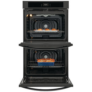 Frigidaire 30 in. 10.6 cu. ft. Top Control Electric Double Wall Oven with Standard Convection - Black, Black, hires
