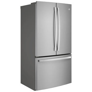 GE Profile 36 in. 23.1 cu. ft. Counter Depth French Door Refrigerator with Internal Water Dispenser - Fingerprint Resistant Stainless, Fingerprint Resistant Stainless, hires