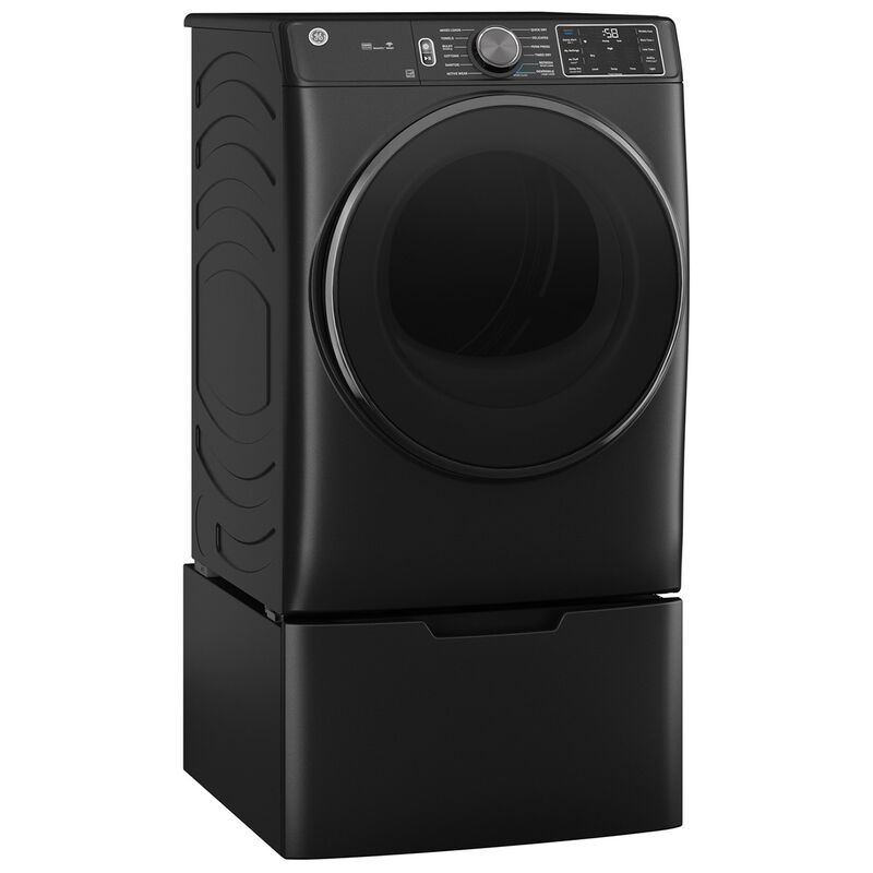GE 28 in. 7.8 cu. ft. Smart Stackable Gas Dryer with Sensor Dry, Sanitize & Steam Cycle - Carbon Graphite, Carbon Graphite, hires