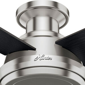 Hunter Dempsey 52 in. Low Profile Ceiling Fan and Handheld Remote - Brushed Nickel, Brushed Nickel, hires