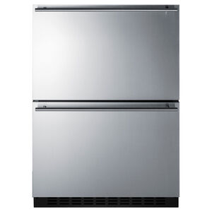 Summit 24 in. 3.7 cu. ft. Outdoor Double Refrigerator Drawers - Custom Panel Ready, , hires
