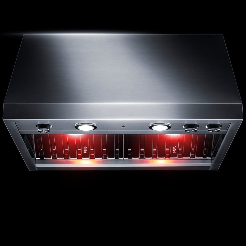 JennAir Pro-Style 30 in. Ducted Canopy Pro Style Style Range Hood with 600 CFM, 4 Fan Speeds & 2 Halogen Lights - Stainless Steel, , hires