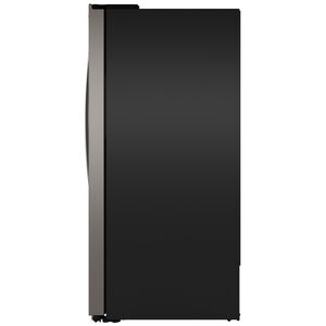 GE 36 in. 27.9 cu. ft. Side-by-Side Refrigerator with Ice & Water Dispenser - Slate, Slate, hires