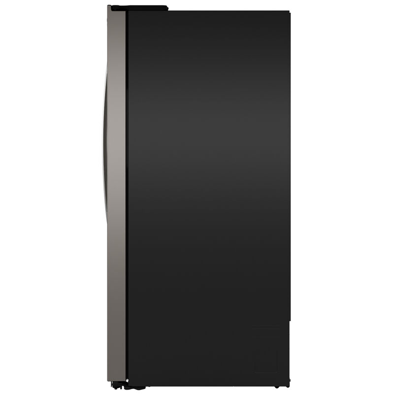 GE 36 in. 27.9 cu. ft. Side-by-Side Refrigerator with Ice & Water Dispenser - Slate, Slate, hires