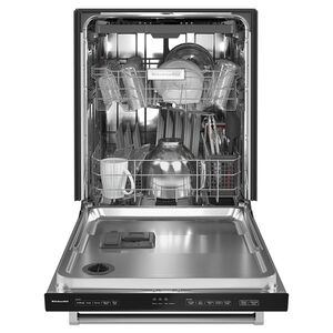 KitchenAid 24 in. Built-In Dishwasher with Top Control, 39 dBA Sound Level, 13 Place Settings, 5 Wash Cycles & Sanitize Cycle - Black, Black, hires