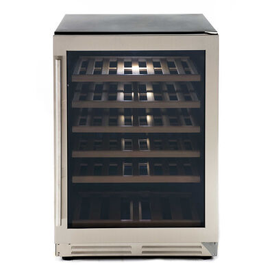 Avanti Designer Series 24 in. Undercounter Wine Cooler with Single Zone & 51 Bottle Capacity - Stainless Steel | WCF51S3SS