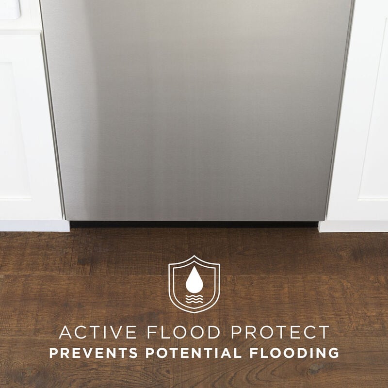 GE 24 in. Front Control Flush-Mount Dishwasher with 55 dBa Sound Level, Dry Boost & Pocket Handle - Stainless Steel, Stainless Steel, hires