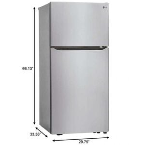 LG 30 in. 20.2 cu. ft. Top Freezer Refrigerator - Stainless Steel, Stainless Steel, hires