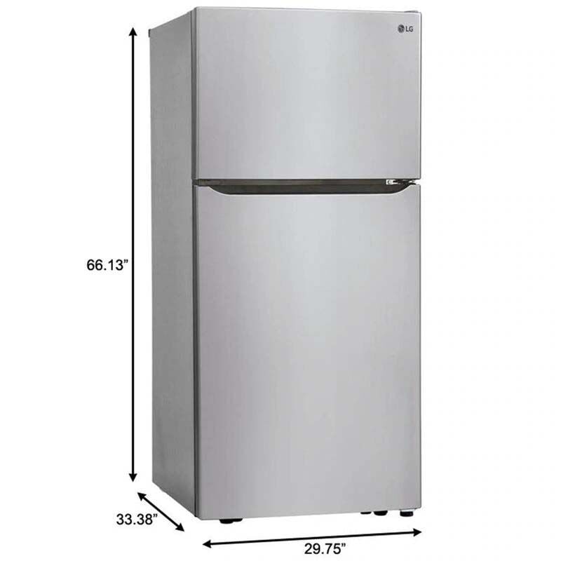 LG 30 in. 20.2 cu. ft. Top Freezer Refrigerator - Stainless Steel, Stainless Steel, hires
