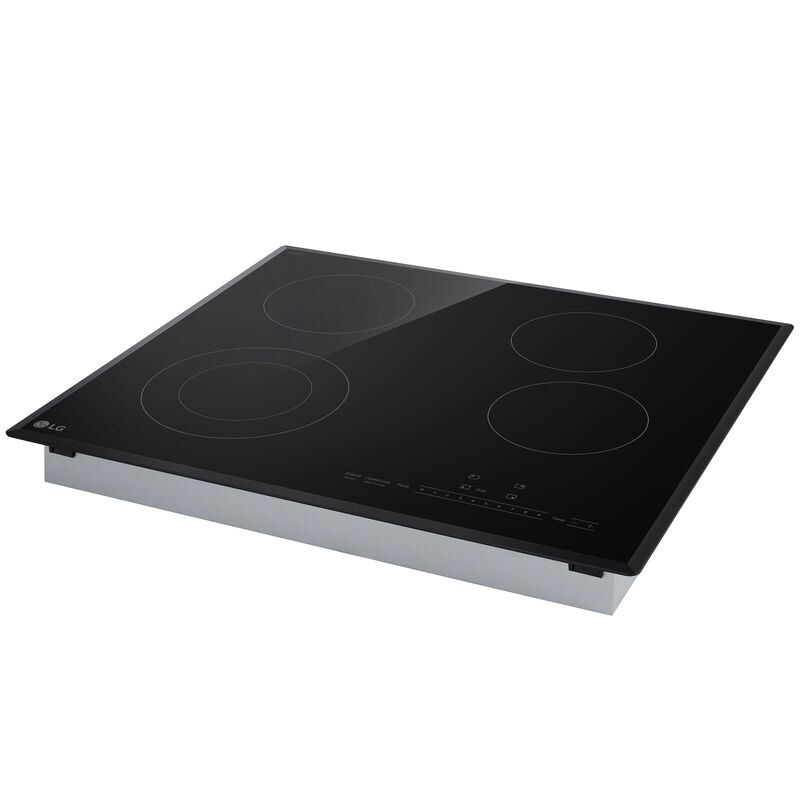 LG 24 in. 4-Burner Electric Cooktop - Black, , hires