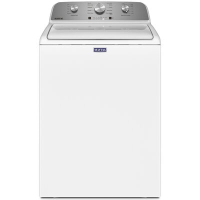 Maytag 27.75 in. 4.5 cu. ft. Top Load Washer with Agitator & Deep Fill Option - White | MVW4505MW