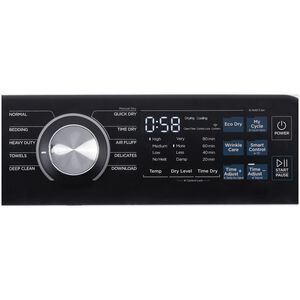 Midea 27 in. 7.0 cu. ft. Smart Gas Dryer with Sensor Dry & Sanitize Cycle - White, White, hires