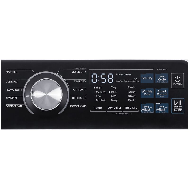 Midea 27 in. 7.0 cu. ft. Smart Gas Dryer with Sensor Dry & Sanitize Cycle - White, White, hires