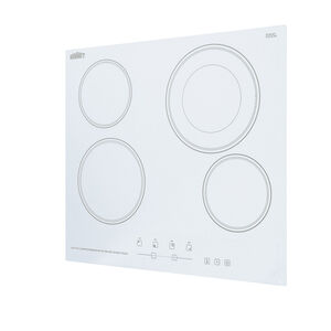 Summit 24 in. 4-Burner Electric Cooktop - White, , hires