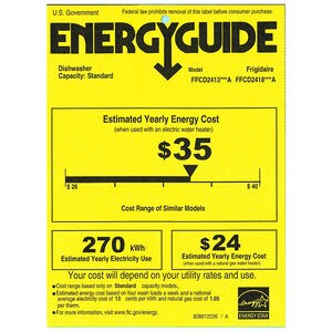 Frigidaire 24 in. Front Control Dishwasher with 55 dBa Sound Level & Pocket - Black, Black, hires